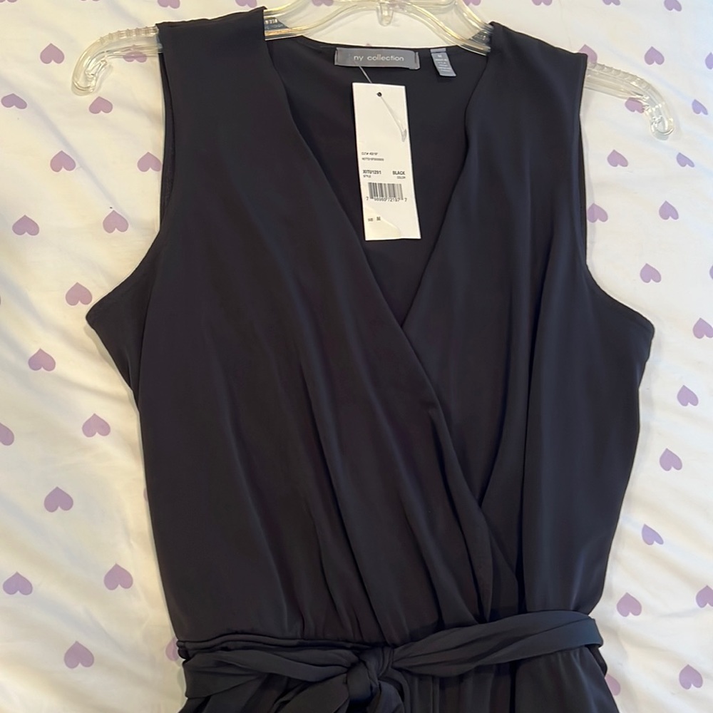 NY Collection black jumpsuit, size Med., NWT